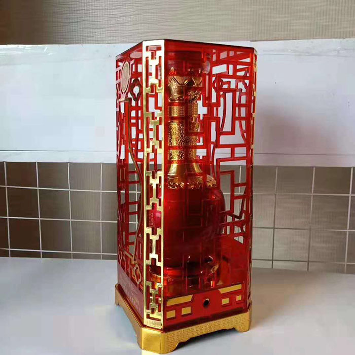 新款鏤空白酒透明盒鏤空PET酒盒包裝亞克力酒盒廠家供應